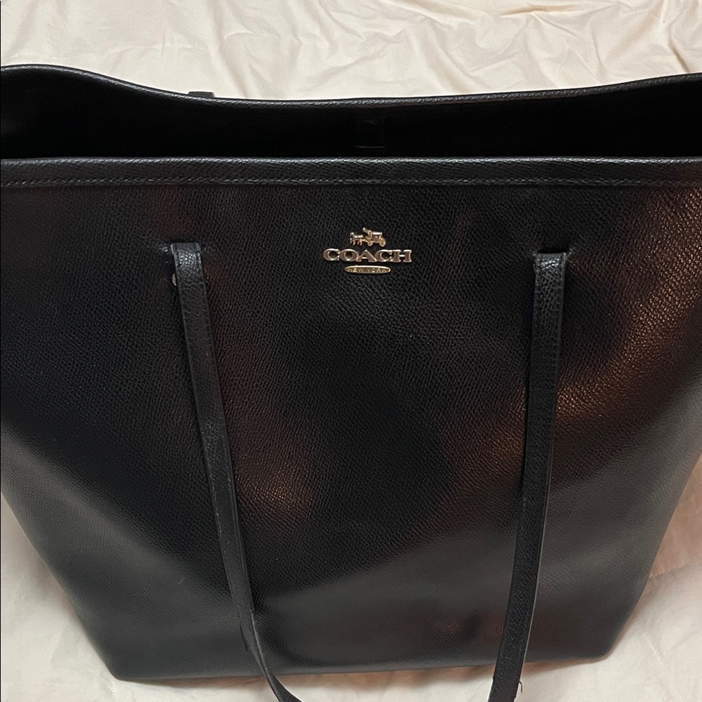 Coach Black Leather Tote